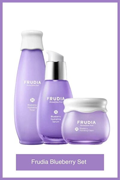 FRUDIA Blueberry Tonik, Krem Ve Serum Set