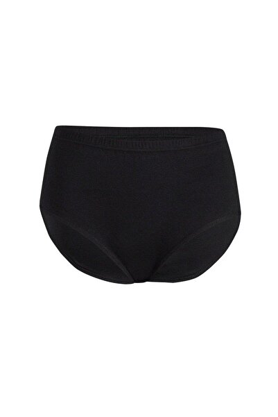 Yıldız İç Giyim Yıldız 3581 سراويل باتو نسائية عالية الخصر ذات حواف سوداء كبيرة