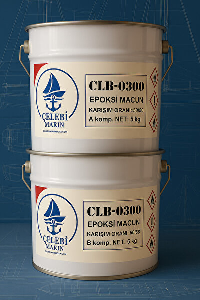Spreycim Çelebi Marin Ep-h104 Epoksi Dolgu Macun Ahşap Tekne Macunu 10 Kg Takım 1/1 Karışım