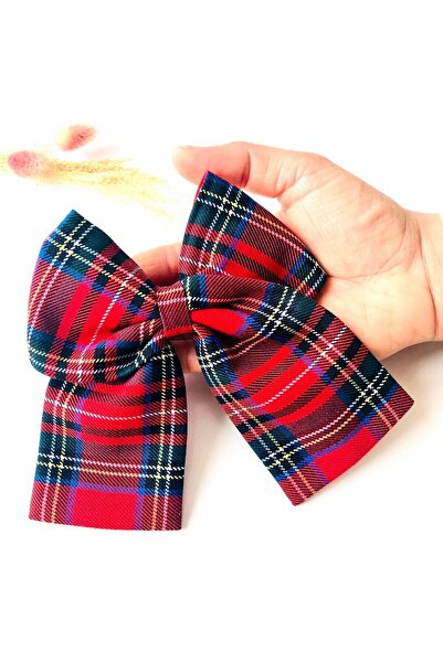 seyranat Червона шотландська картата бавовняна автоматична застібка-бантик дл...