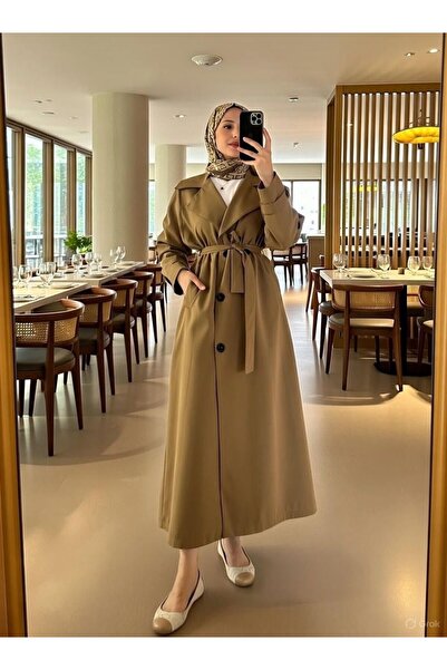 TANISA Alviera Uzun Trençkot TNS-4325