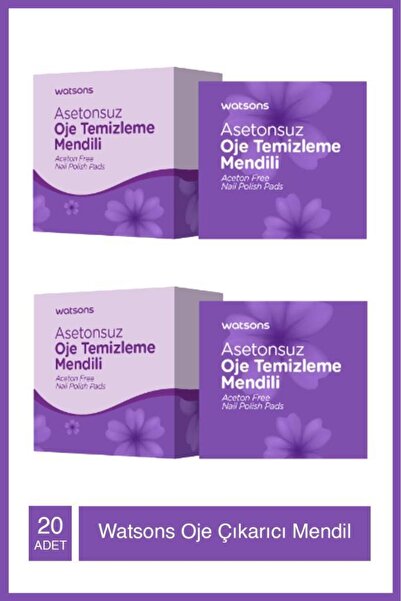 Watsons Asetonsuz Oje Çıkarıcı Mendil 10 Adet*2