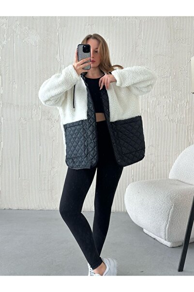 MODA Zr Μαύρο Oversize Λούτρινο Παλτό