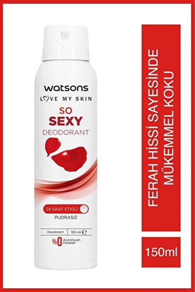 Watsons So Sexy Deodorant Deodorant Sprey Pudrasız 5x150ml