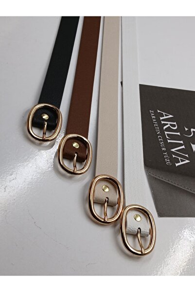 arlıva moda 4'lü Fırsat Ürünü Oval Tokalı Kadın Pantolon Kemeri, Ceket Kemeri...