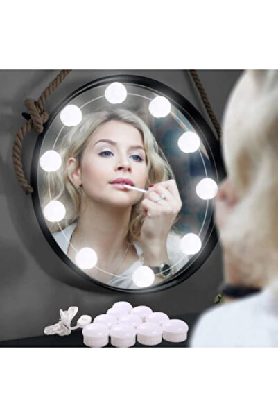 Tenzo Set of 10 LED Makeup Mirror Bulbs – 3 Light Modes, 4 W, 2 m, USB, White