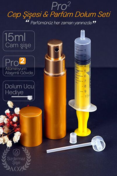 AOZ KOZMETİK Parfüm Dolum Seti Doldurulabilir Mini Parfüm Şişesi Cep Parfüm Şişesi Taşınabilir Parfüm Şişesi 15ML