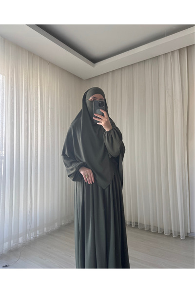 Atelier Cheval Ayrobin Sufle Elbise Takımı, Kadın Ferace Takım, Tesettür Elbise Takım, Aerobin Elbise Sufle Takım