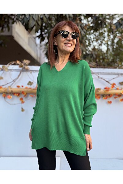 DenizEge سترة بولو ياقة زمردية