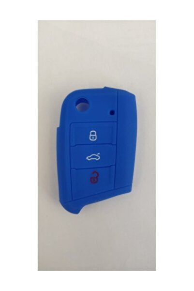 Xenon Bright Husă cheie auto din silicon VW, Skoda, Seat, fără logo - Albastră