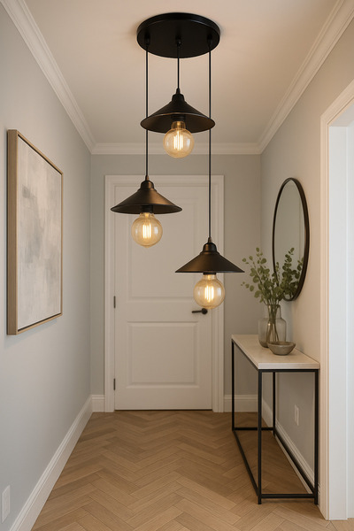 ZM AYDINLATMA 3lü Şapkalı Modern Avize