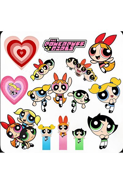 Limitless Design Powerpuff Girls Temalı Laptop Tablet Telefon Sticker Seti