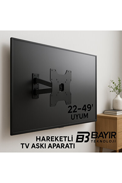 bt bayır teknoloji 19''-22'' 30'' 32'' 40'' 42'' 43''-49'' Inch Inç Led Tv Hareketli Askı Aparatı