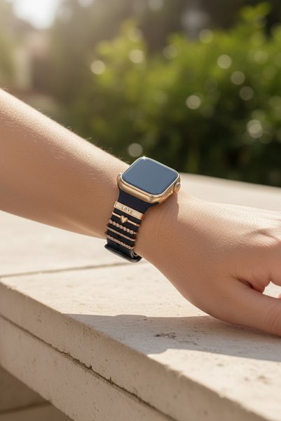 Volent Akıllı Saat Love Yazılı Apple Xiaomi Samsung Huawei Active5 Silikon Saat Kordon Charm