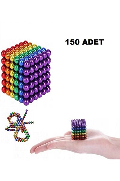ADASHOPS Neo Sihirli Manyetik Toplar Dyum Mıknatıs Küp Bilye 150 Adet Cube Küp Dymium