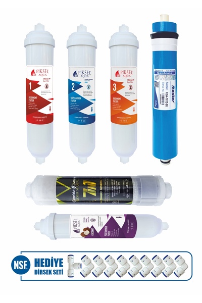 Piksel Aqua 12 Aşamalı 7in1 Alkali Detoks Mineral Filtreli Kapalı Kasa Filtre Seti