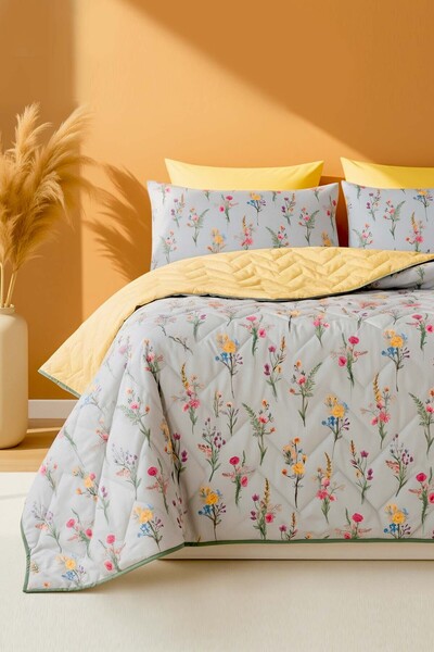 Rivaİstanbul بيجونفيل مزدوج القطن مبطن بيكيه ومفرش