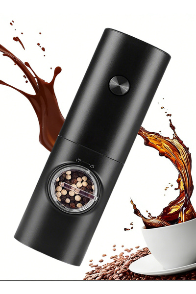 X SPRING Electric Pepper Grinder - Adjustable Coarseness Ceramic Grinder with Built-in LED Light