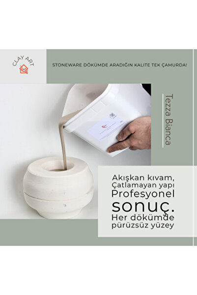 Tezza Bianca Stoneware Sıvı Döküm Çamur 5 kg