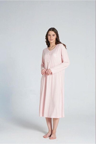 gd goldoremi Pijadore 1705 Melisa Γυναικείο μακρυμάνικο νυχτικό με κουμπιά