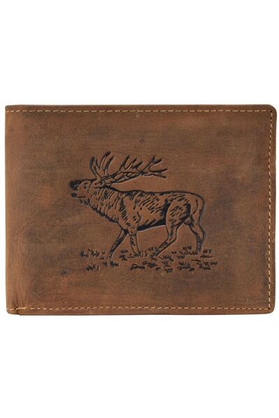 Greenburry Vintage Hirsch Geldbörse Leder 12 cm