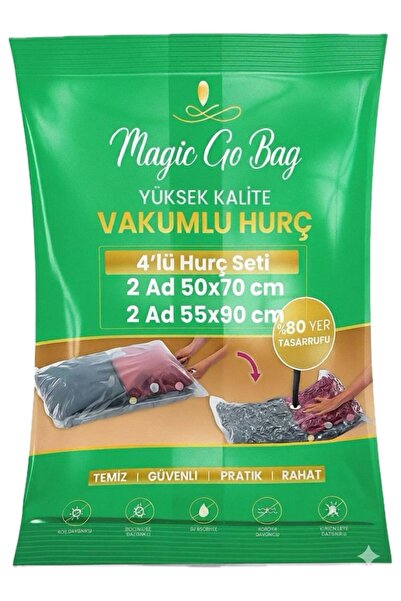 gogidigo aradığın o 4 Adet Mix Vakumlu Hurç Yorgan Hurcu Valiz Düzenleyici Gardırop Düzenleyici Vakumlu Poşet