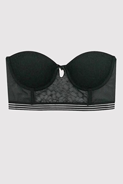 Pierre Cardin 4672 Cenova - Мек бюстие с флорален мотив и дантела, изпъшен до гърди и банели