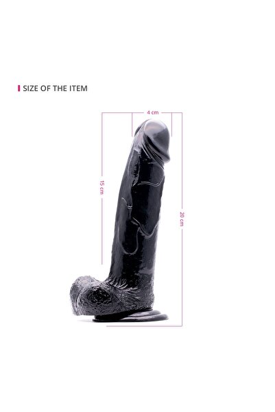 Joytoy Büyükbaşlı Zenci Dildo Penis Siyah Vajinal Anal Protez Penis