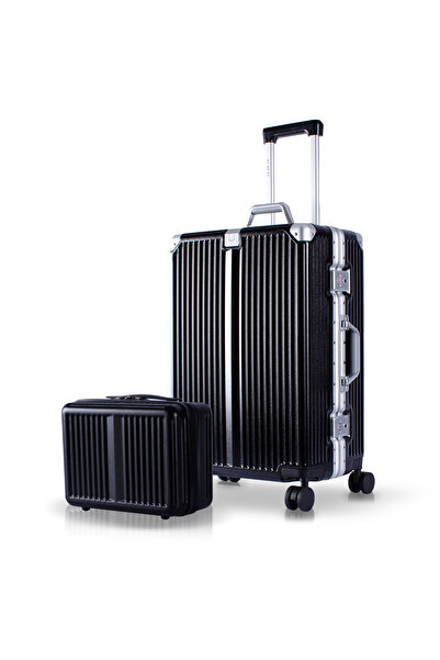 Zeplin Joya PC Policarbon 2'li Valiz Seti (Orta ve Makyaj) Siyah