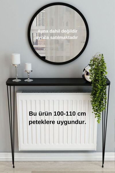 TALAŞTOZUM 120cm siyah oval petek üstü raf dresuar ( 100-110 cm petekler için...