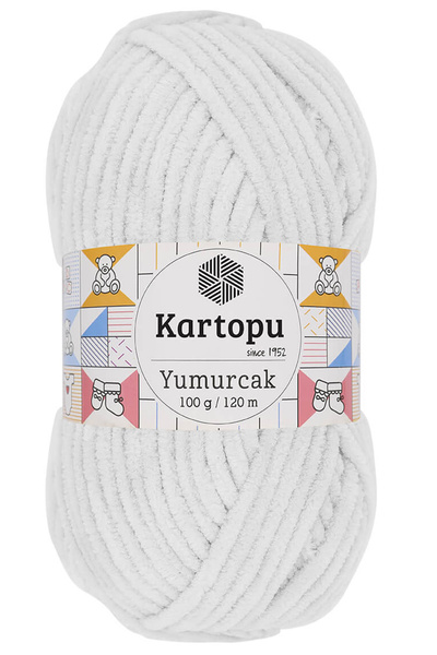 Genel Markalar K.artopu Yumurcak Kadife El Örgü Ipi Kar Beyaz K010