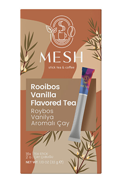 Mesh Stick شاي أعشاب الفانيليا من رويبوس - 16 × 2 جرام شاي للتخييم في الهواء الطلق