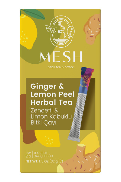 Mesh Stick Zencefil Limon Bitki Çayı – Doğal, Katkısız, Şeker Ilavesiz