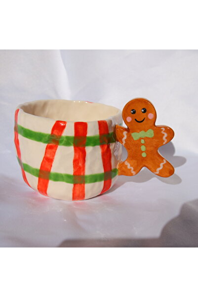 Lily & Loly Ceramics كوب واحد من سلسلة عيد الميلاد "شبكة عيد الميلاد" باللون ...