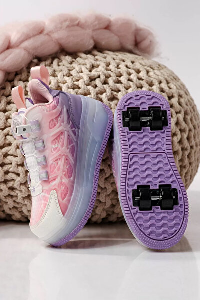 Zaira Adidasi cu role mov din material textil Helys #22888
