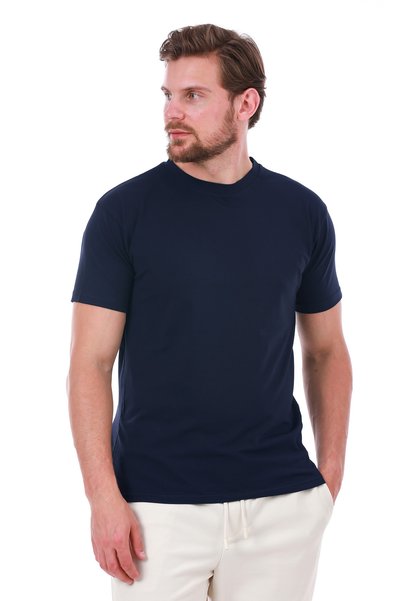 WERRONİ Men's 5-Pack Slim Fit Slim Fit Crew Neck Basic White Black Gray Navy Blue Burgundy T-Shirts