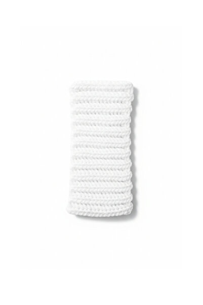 maia Beyaz Sade El Yapımı Örgü Bandana – Hafif ve Rahat Form