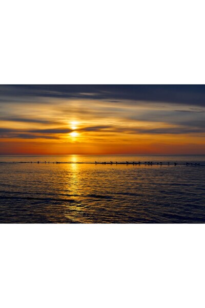 Zumzeria Tablou Canvas Amazing Sea Sunset, 80x50cm, tabloucanvas594,