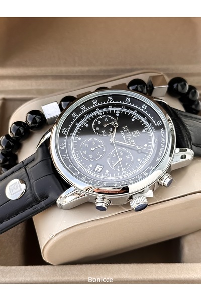 Reward Çelik Kasa, Siyah Deri Kordon Fonksiyonları Aktif Erkek Kol Saati