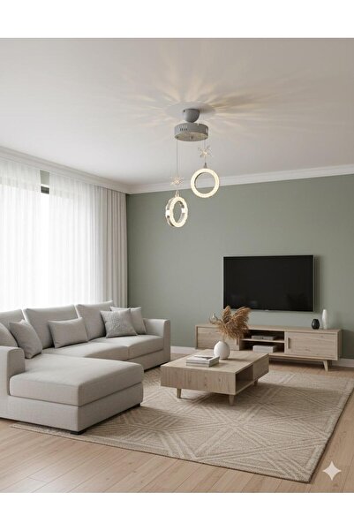 BİAVİZE 2'Lİ SİMİT KRİSTAL GRİ LEDLİ AVİZE