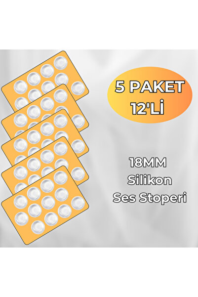 PACIFIC Okyanus Yapışkanlı Silikon Ses Stoperi, 18mm 5'li paket