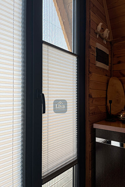 Liva Ev Dünyası Plise Perde | Cam Balkon & Pimapen Uyumlu | Kolay Montajlı | Işık Geçirgen | Ölçüye Özel Üretim