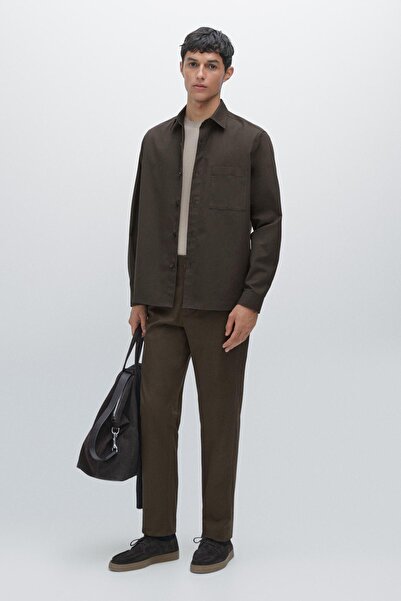 Massimo Dutti Pamuklu tapered fit pantolon