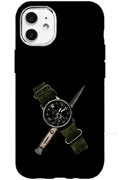 Turkuaz Luxury Silicone Case with Watch Design Compatible with iPhone 11