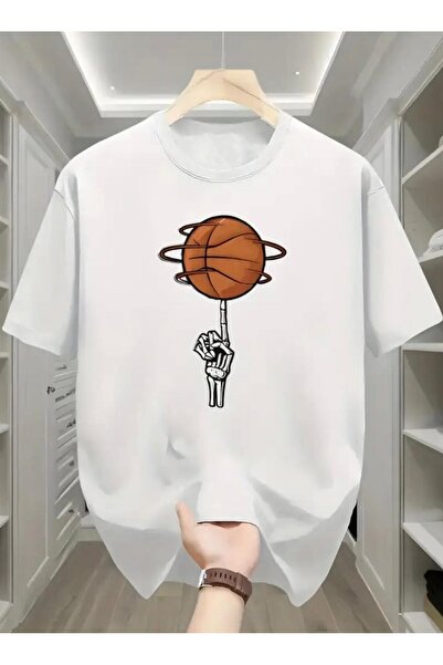 Oceanwear Unisex Kısa Kol Basketbol Temalı Oversize Tshirt