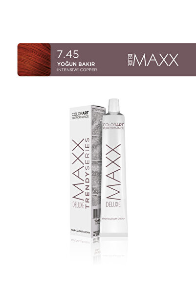 MAXX DELUXE Trendy Series Tüp Saç Boyası 60 ml 7.45 Yoğun Bakır