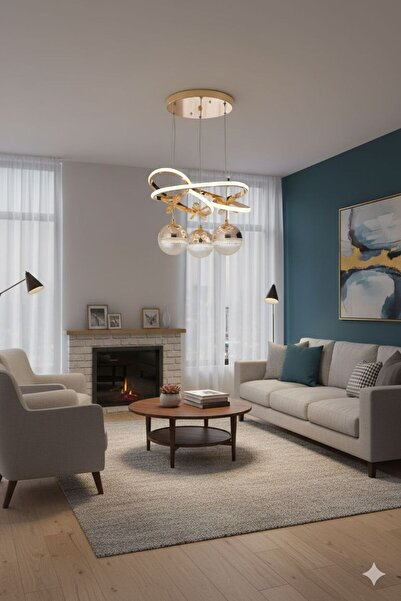 Bafra TRİAN 3 TOP GOLD LED AVİZE