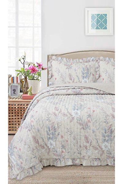 Bella Home Set cuvertură de pat dublă Breeze Frilly - 260x240 cm - Cu geantă din PVC