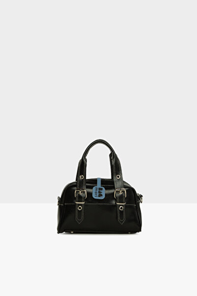 Bagmori Black Women's Contrast Stitching Pack Belted Bag M000008697
