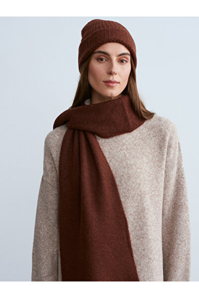 Dilvin A003 Scarf & Beanie Set - Brown